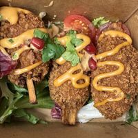 Jackfruit drumsticks  at Meat The Vegans in North West London