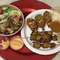 All the starters  at Meat The Vegans in North West London