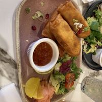 Spring rolls  at Meat The Vegans in North West London