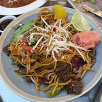 Lamb Hakka Noodles  at Meat The Vegans in North West London