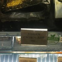 Vegan chocolate cake at Tortavár Bistro in Budapest