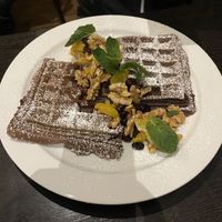 Chocolate waffles  at Mathilda Vegan in Munich