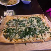 Flammkuchen mit Austernpilzen   at Mathilda Vegan in Munich