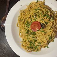 spaghetti carbonara 👌🏻  at Mathilda Vegan in Munich