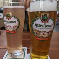 Bier und Saftschorle at Mathilda Vegan in Munich