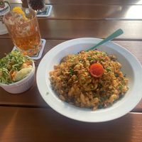 Kässpatzn mit Röstzwiebeln  at Mathilda Vegan in Munich