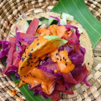 Eggplant milanese taco (baja) at Taco Santo in Mexico City