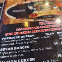  at Paradise Burger And Kitchen in Windsor