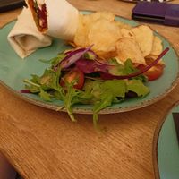 Beetroot falafel wrap at Great Western Hotel  in Newquay