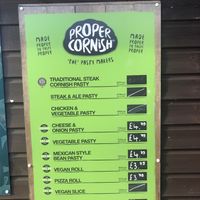 Pasty menu  at SEA LIFE Trust Cornish Seal Sanctuary in Helston
