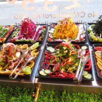 buffet of cold items at Tao in London