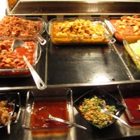 buffet - hot items at Tao in London