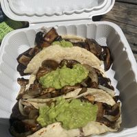 Mushroom tacos  at Poblano Pepper - NE Halsey St in Portland