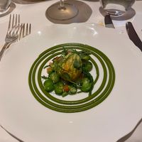 One of the courses in the ten course set vegan menu - so delicious  at Lucknam Park Hotel & Spa in Chippenham