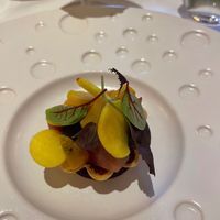 One of the ten vegan course items in the set menu at Lucknam Park Hotel & Spa in Chippenham