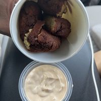 Falafel Patties with sriracha mayo  at Greens and Grains in Voorhees