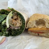 Inside of the kale wrap with Cubano to the right  at Greens and Grains in Voorhees