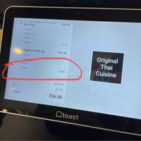 Pricey lunch special +$1 up charge   at Original Thai in Kailua Kona