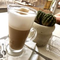 Vegan latte €5.50  at island cafe in Skiathos