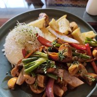 Mushroom stir-fry / hongos saltados(not sure of the name) at Paulino's Indian Cuisine in Cusco