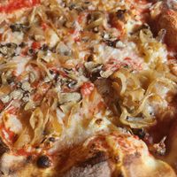 Close up di fungi veganized at Fat Olives in Flagstaff