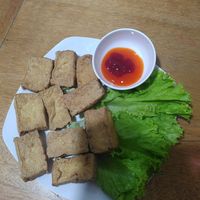 Fried tofu at Quận Chay Thien Tam in Nha Trang