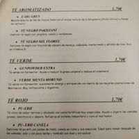 Carta de desayuno 5/7 at La Alacena de Cris in Santiago De Compostela
