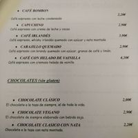 Carta de desayuno 6/7 at La Alacena de Cris in Santiago De Compostela