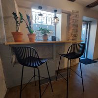 Inside at Booch Cafe in Riga