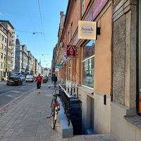 Outside at Booch Cafe in Riga