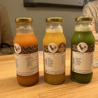 Trio in juices!  at Booch Cafe in Riga