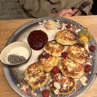 The best we tried! Traditional latvian dish - veganized! Tofu pancake with apparently 30g of plant protein per serving. And so so yummy!  at Booch Cafe in Riga