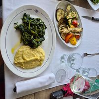 The vegan main with side roasted vegetables at La Rosa dei Venti in Stresa