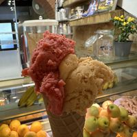   at Buon Gusto Gelateria in Pienza