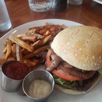 Veggie burger at Twisted Carrot in Plattsburgh