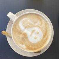 Cute ghost coffee.  at Cafe N°12 in Diekirch