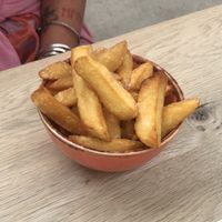 Chips  at The Old Bottlery at Healeys Cyder Farm in Truro