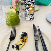 Herb cocktail and beer  at Planta Cocina - Marina del Rey in Marina Del Rey