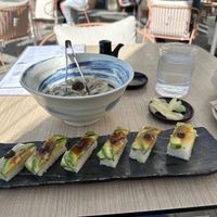 Torched and pressed, Udon noodles at Planta Cocina - Marina del Rey in Marina Del Rey