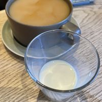Assam chai with soymilk added  at Verve Coffee Roasters in Kamakura