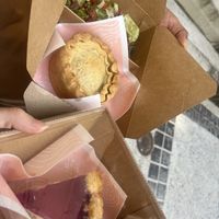 Mushroom pie and raspberry cake  at Friends U Can Keep in Macau