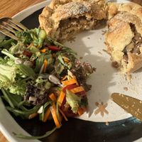 Macanese Meanchi Pie and side salad   at Friends U Can Keep in Macau