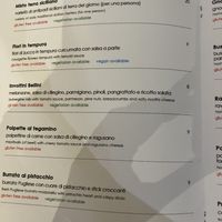 Menu  at Due Pistacchi Restaurant in Catania