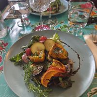 Walked in without a reservation,
 and the waitress immediately offered to make us vegan plates....lovely people, delicious food at La Pause Du Temps in Amboise