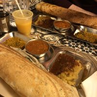 Dosa platters!!!   at Dosa Mahal in Toronto