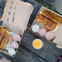 Our takeaway at the beach at Dosa Mahal in Toronto