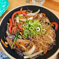 Veggie japchae at THE BAB in Amsterdam