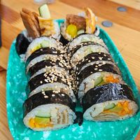 Fried tofu gimbap... at THE BAB in Amsterdam