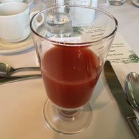 Tomato juice   at Auberge Baker in Chateau-richer