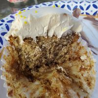 Delicious vegan banana cupcake! at Icing on the Cake in Los Gatos